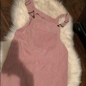 Pink overall dress